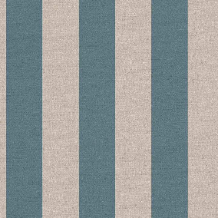 Ekoloģiskas svītrainas tapetes, bez PVC: zilā, brūnā - 386651 AS Creation