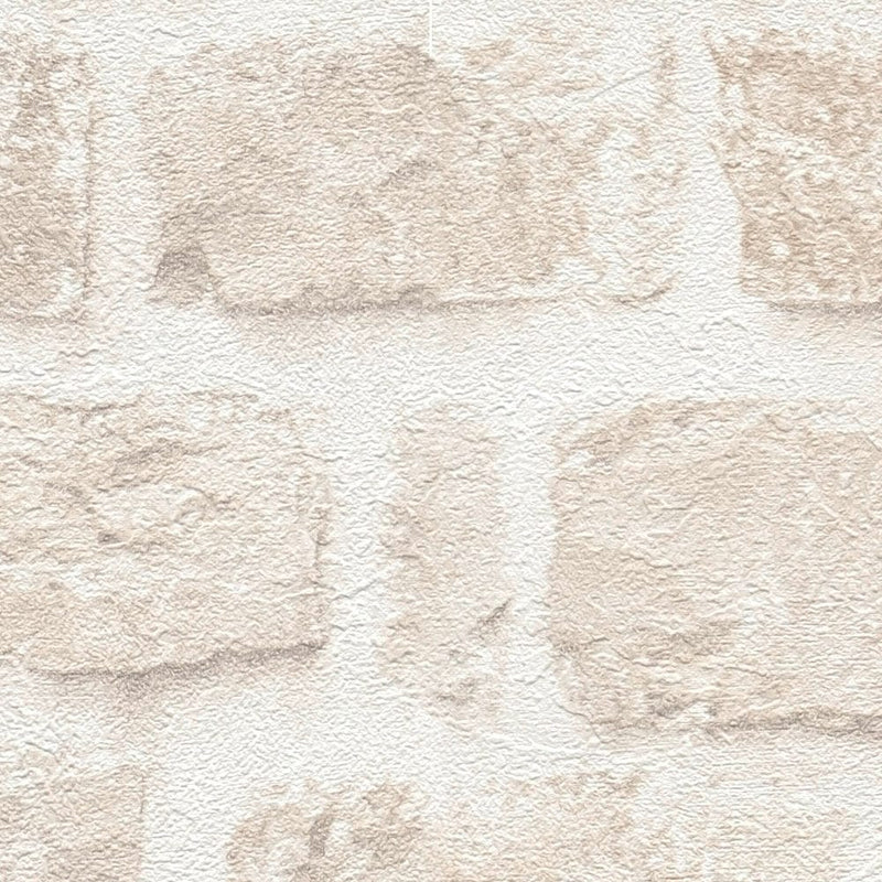Ekologiški tapetai su natūralaus akmens raštu: smėlio spalvos, 1362505 AS Creation