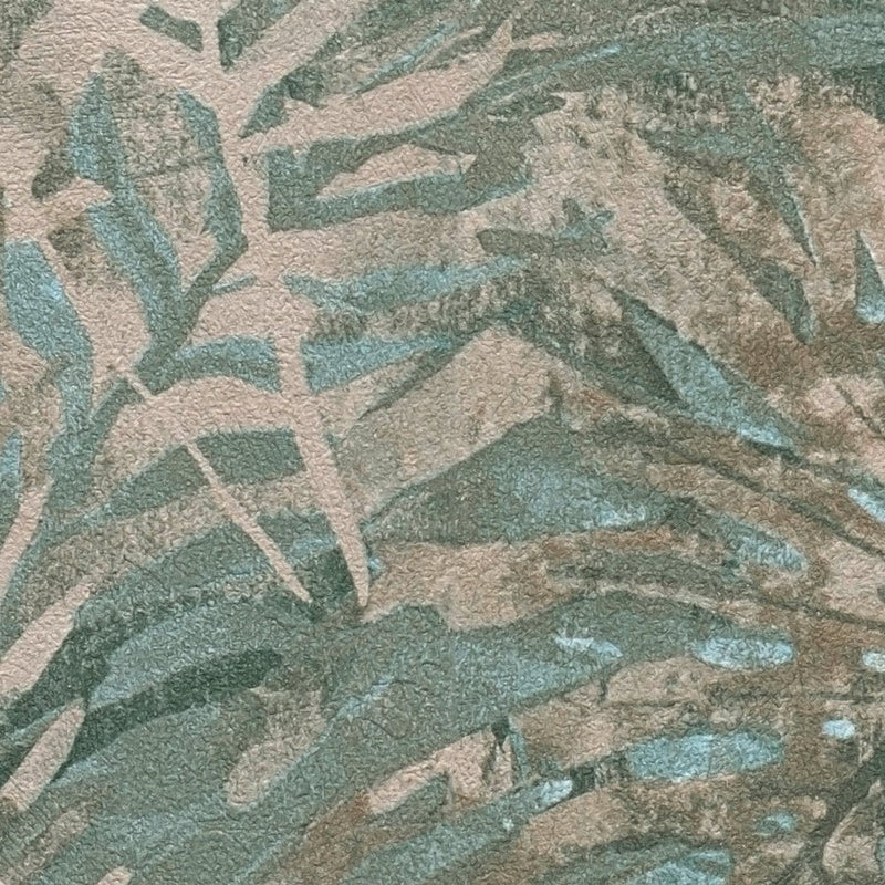 Ekologiški tapetai su džiunglių lapais, be PVC, tamsiai žali - 1362516 AS Creation