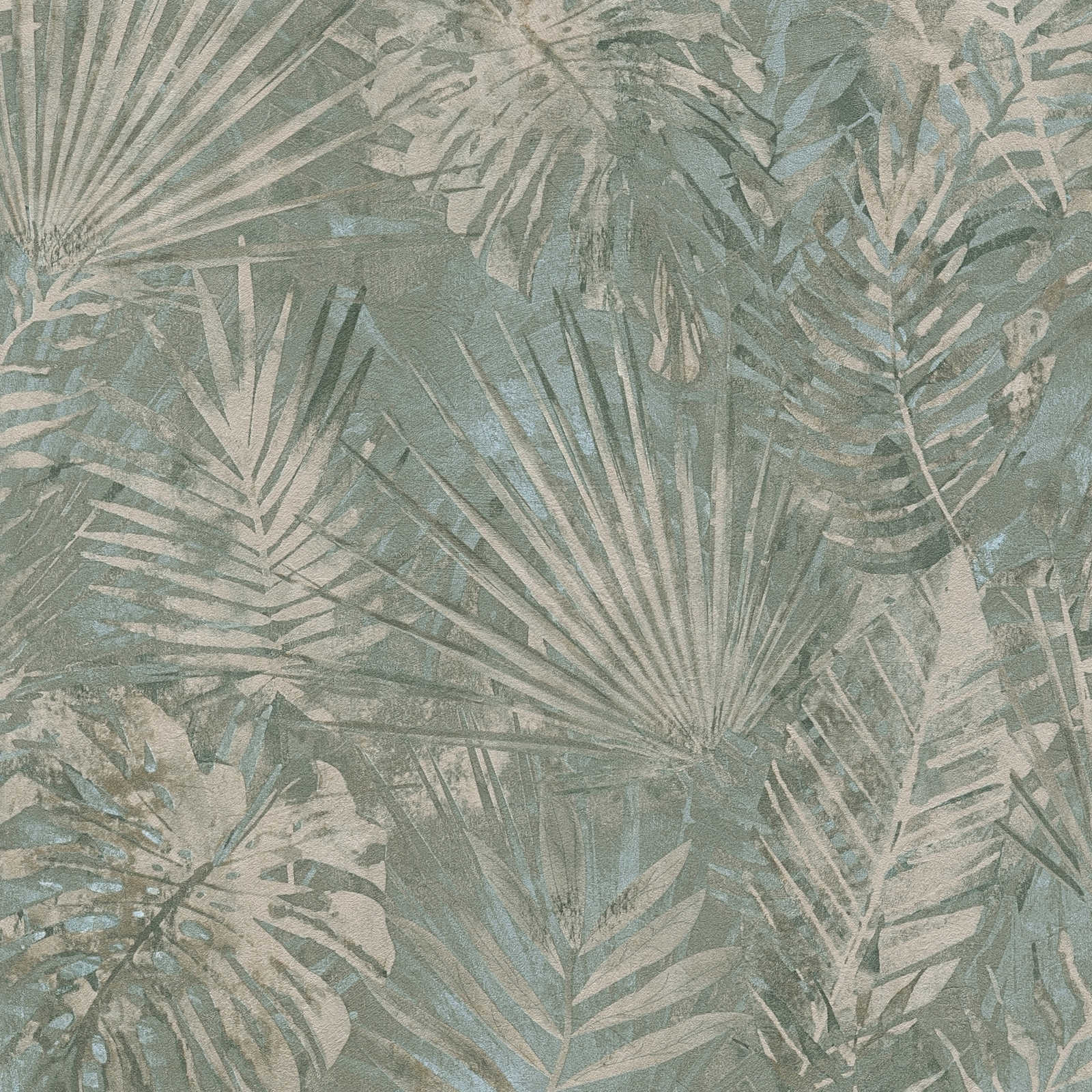 Ekoloģiskas tapetes ar džungļu lapām, bez PVH, tumši zaļā - 386382 AS Creation