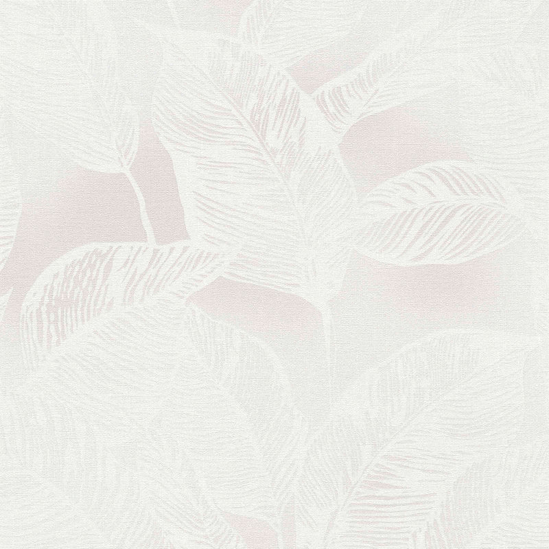 Экологичные обои с рисунком листьев, без ПВХ: серые, белые, 1363110 AS Creation