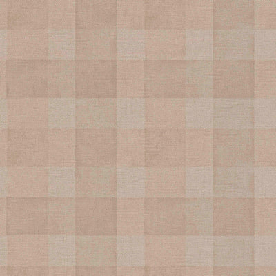 Eco-friendly wallpaper with a plaid pattern and linen look, PVC-free: brown, 1363121 AS Creation