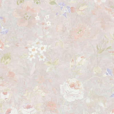 Eco-friendly wallpaper with floral pattern: light grey, 1362474 AS Creation