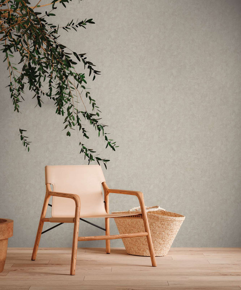 Eco-friendly PVC-free wallpaper with a textured look: beige, 1362534 AS Creation