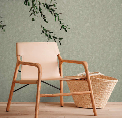 Eco-friendly PVC-free wallpaper with a textured look: light green, 1362530 AS Creation