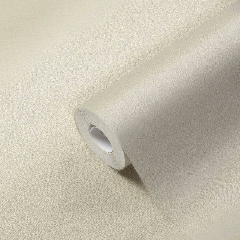 Organic Plain wallpapers with linen look, PVC-free: warm white - 1336345 AS Creation