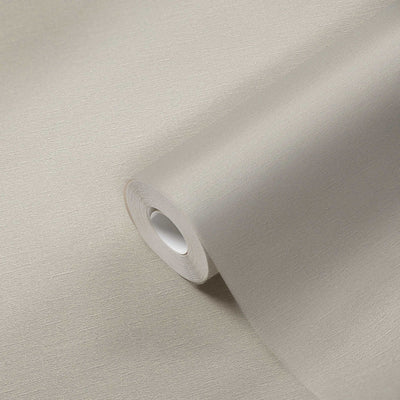 Ekoloģiskas vienkrāsainas tapetes ar lina izskatu, bez PVC: silti pelēkā - 1336343 AS Creation