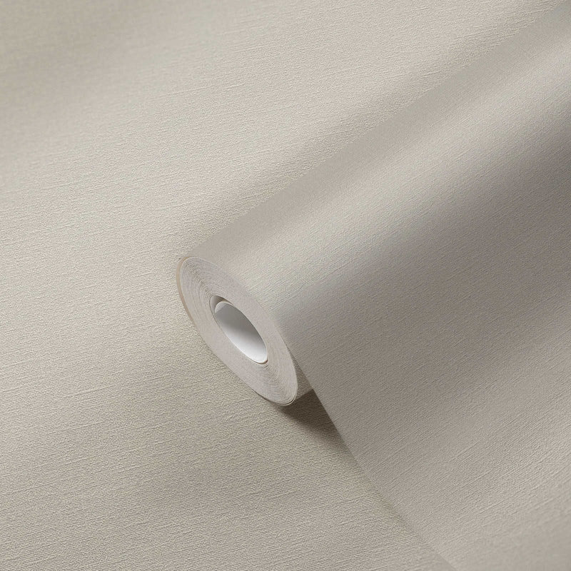 Organic Plain wallpapers with linen look, PVC-free: warm grey - 1336343 AS Creation