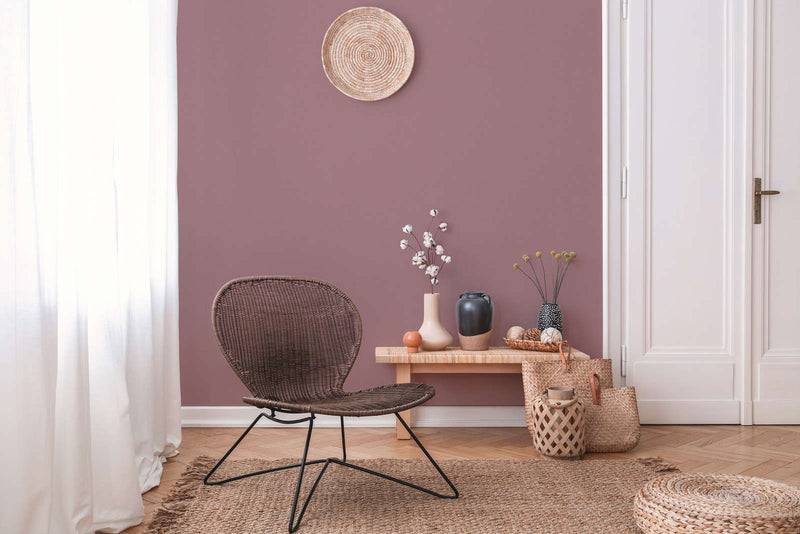 Organic Plain wallpapers with linen look, without PVC: violet - 1363153 AS Creation