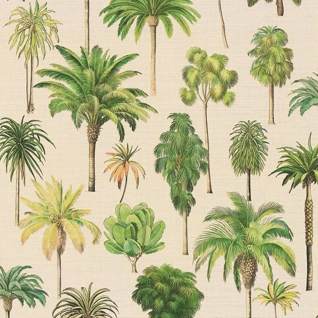 Tapetes ar tropu palmu kokiem, ar matētu apdari - 3012237 AS Creation