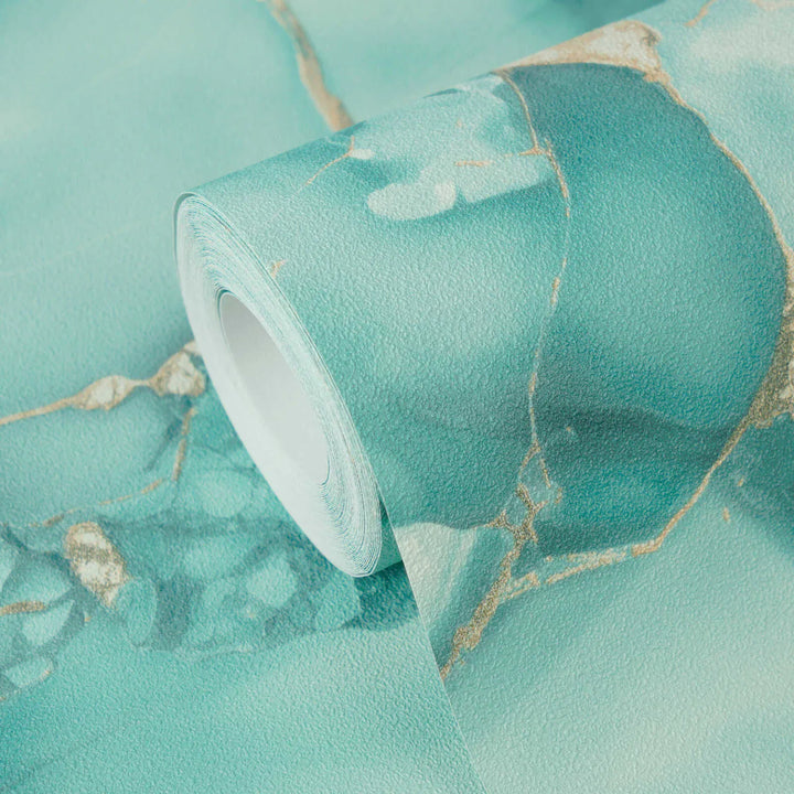 Elegantas marmora izskata tapetes ar zelta akcentiem - 3012201 AS Creation