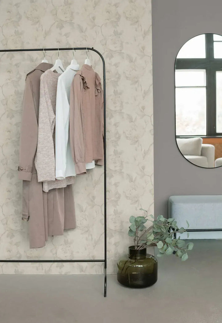 Elegantas rozes ziedu  tapetes - gaiši pelēkā - 3012171 AS Creation