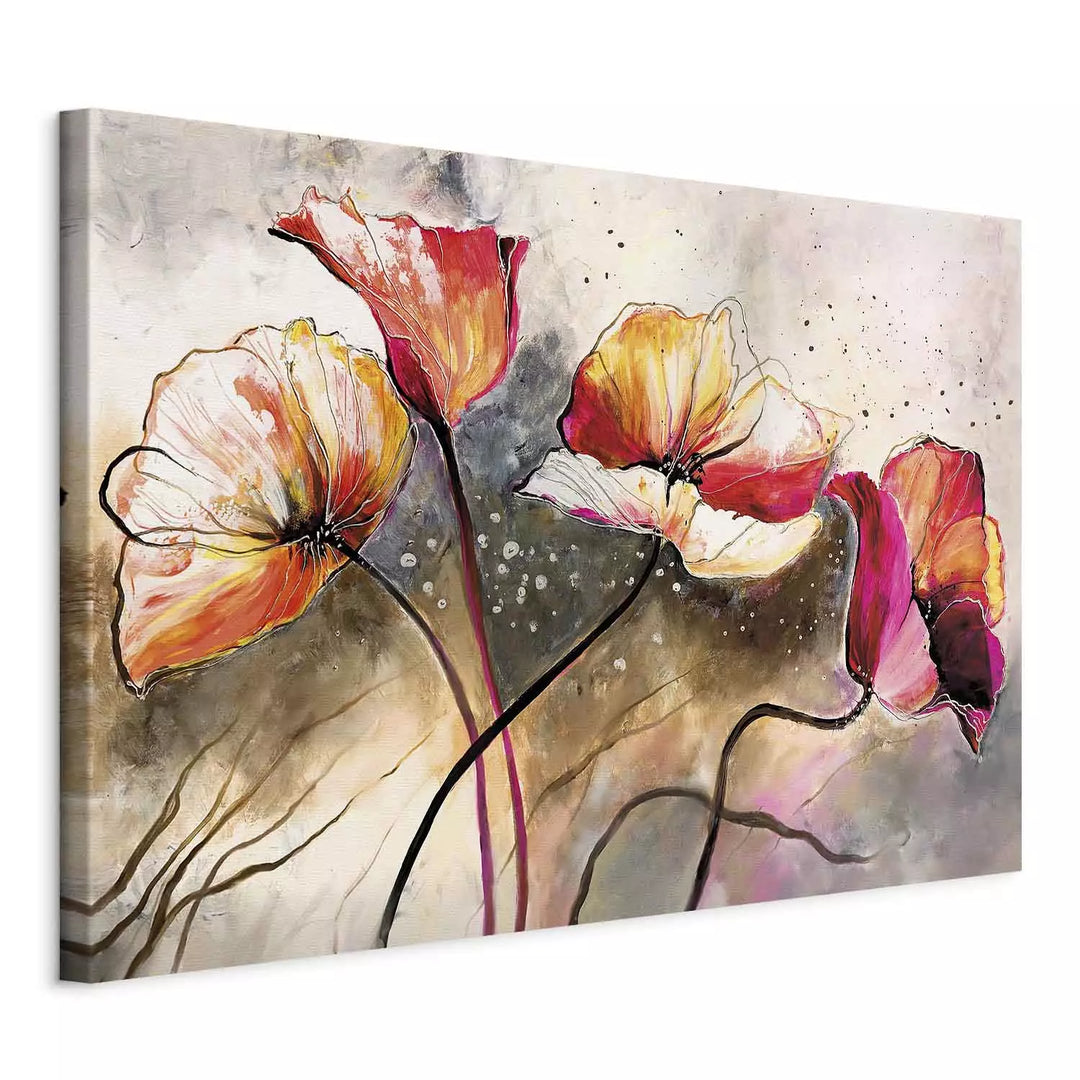 Canvas-taulut kukkien kanssa - Taika unikot, 162016