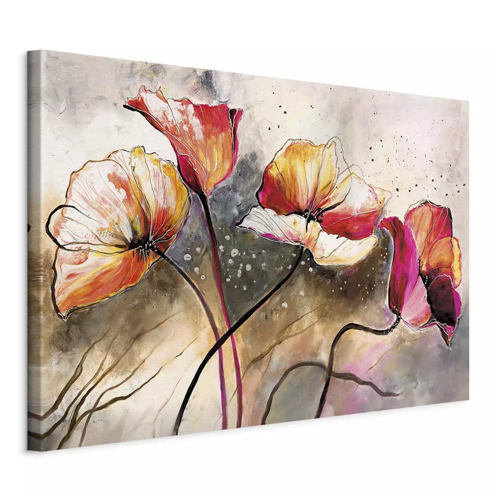 Canvas-taulut kukkien kanssa - Taika unikot, 162016