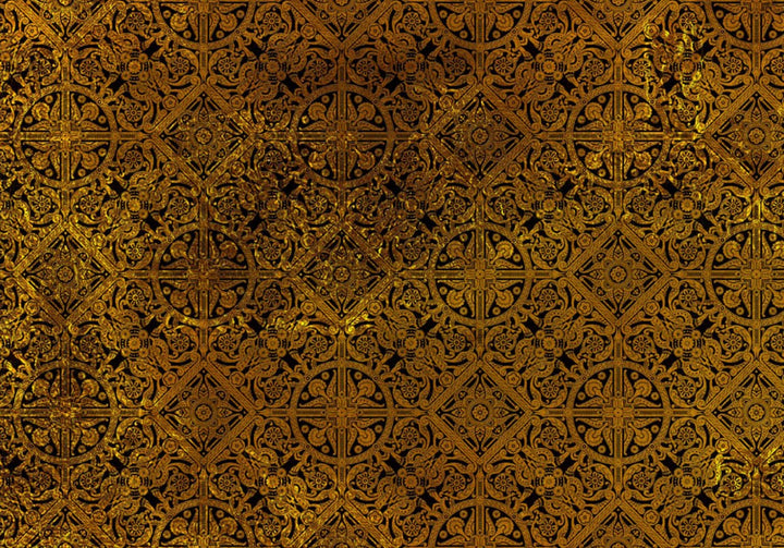 Fototapetes ar ķeltu ornamentu, zeltā krāsā - 91380