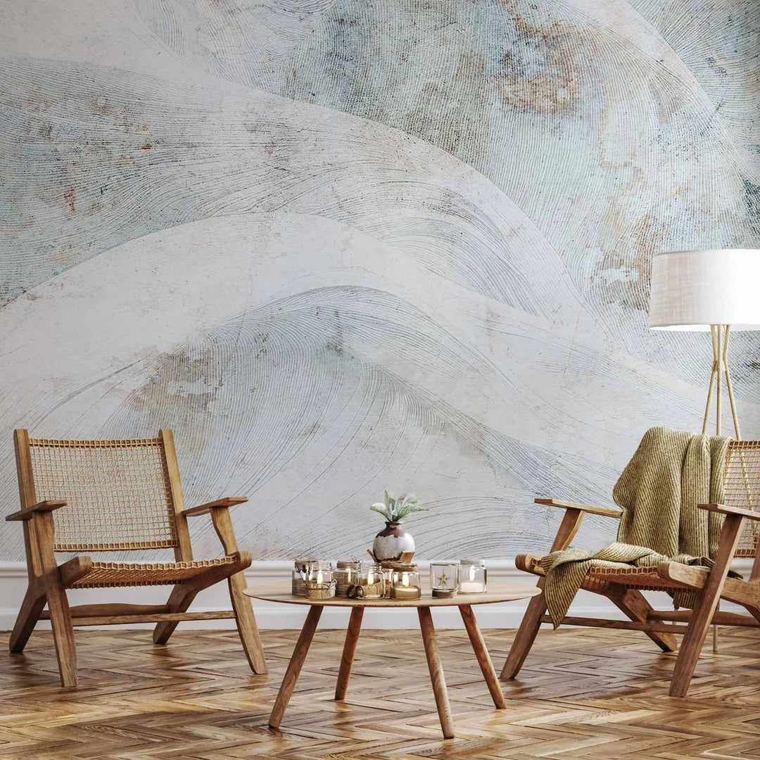 Фотообои - абстрактный фон с волнами в серых тонах, 148597