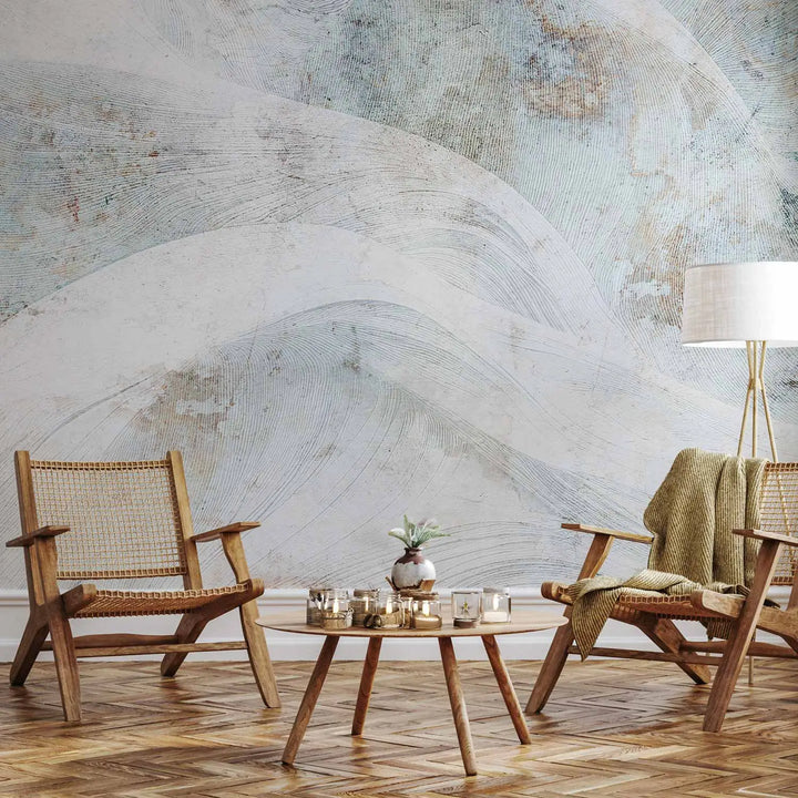 Фотообои - абстрактный фон с волнами в серых тонах, 148597