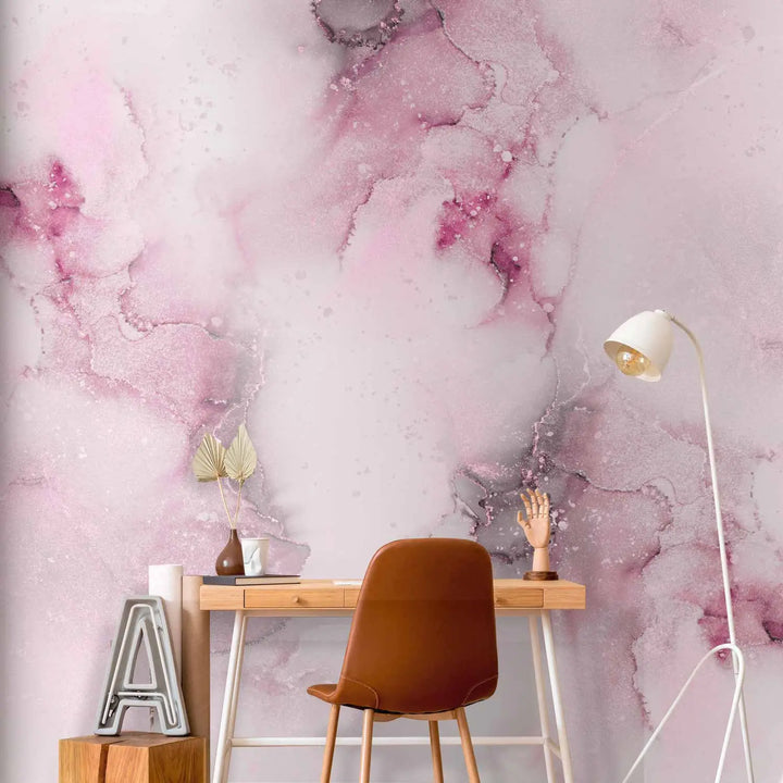 Wall Murals - elegant marble abstraction in pink tones, 148772