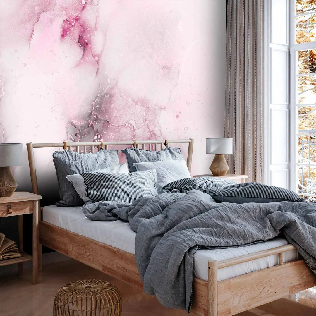 Wall Murals - elegant marble abstraction in pink tones, 148772