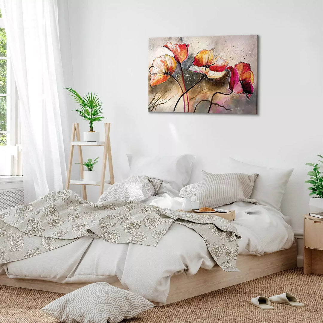 Canvas-taulut kukkien kanssa - Taika unikot, 162016