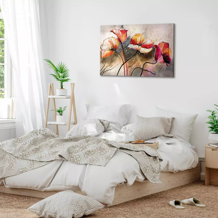 Canvas-taulut kukkien kanssa - Taika unikot, 162016