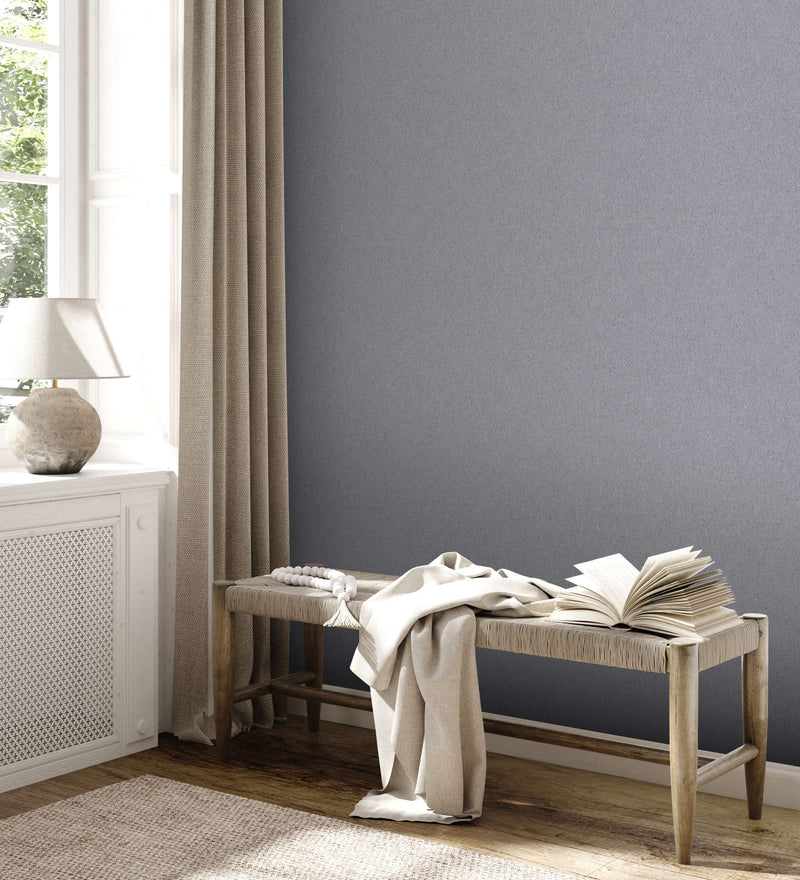 Non-woven matt wallpaper with a textured look: dark grey, 1372241 AS Creation