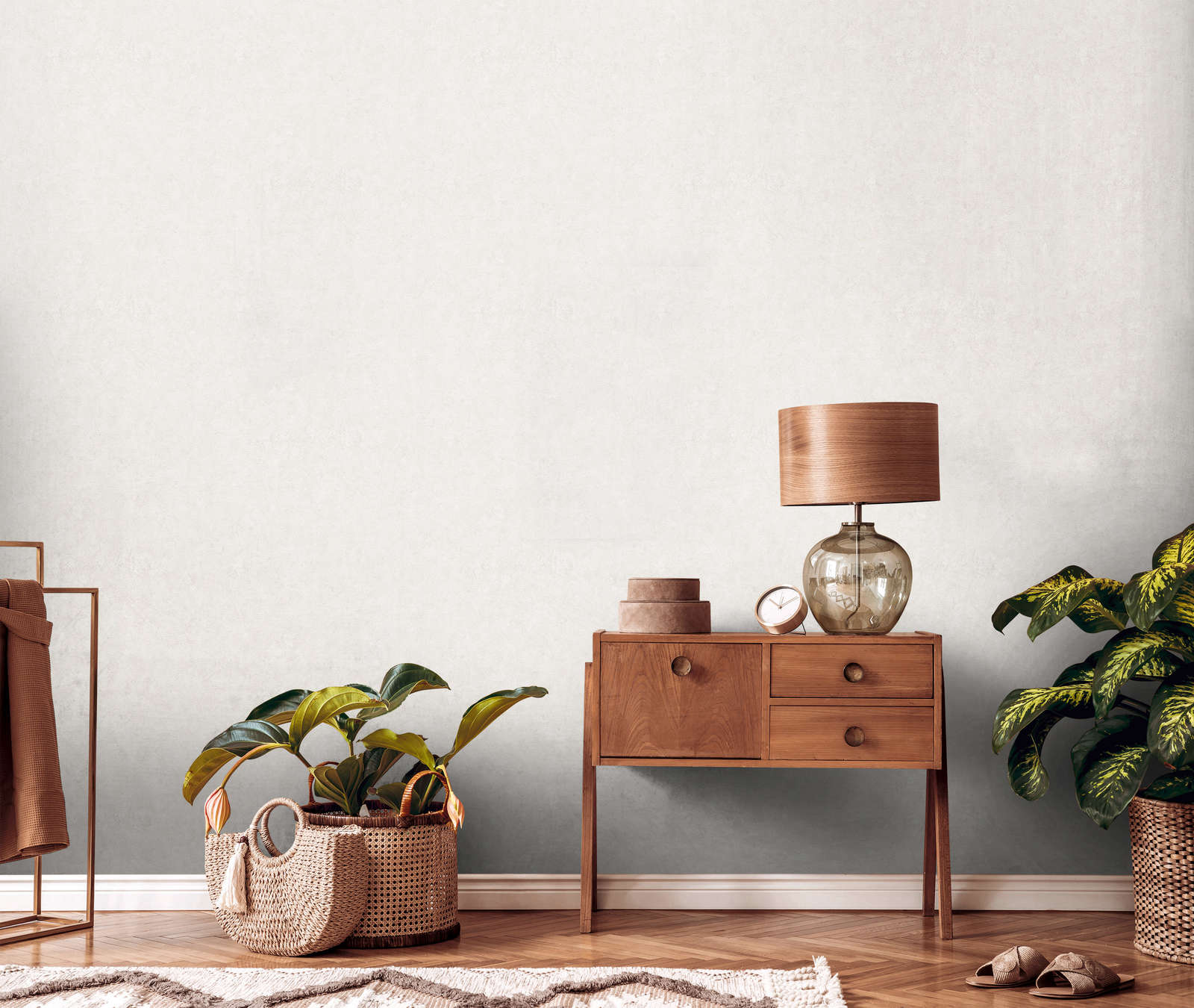 Flizelīna tapetes ar apmetuma izskatu gaišos siltos toņos - 1376054 AS Creation