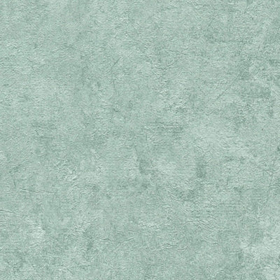 Non-woven wallpaper with plaster look in green, 1376057 AS Creation