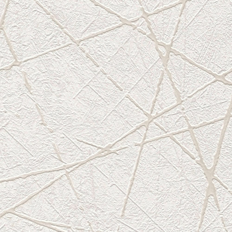 Flizelininiai tapetai su grafiniu linijų raštu baltos spalvos, 1375133 AS Creation