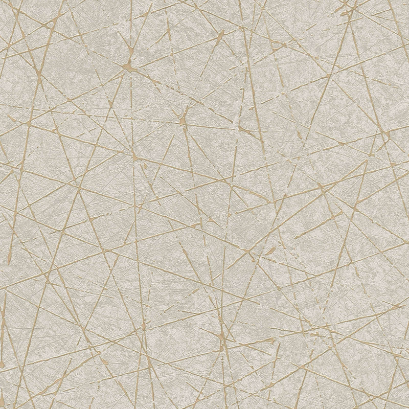 Flizeline tapeet graafilise joonmustriga beeži ja kuldse värviga, 1375135 AS Creation