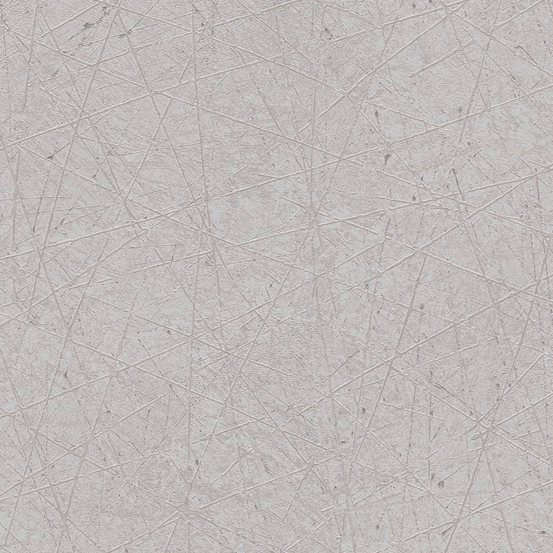 Non-woven wallpaper with graphic line pattern in grey, 1375134 AS Creation
