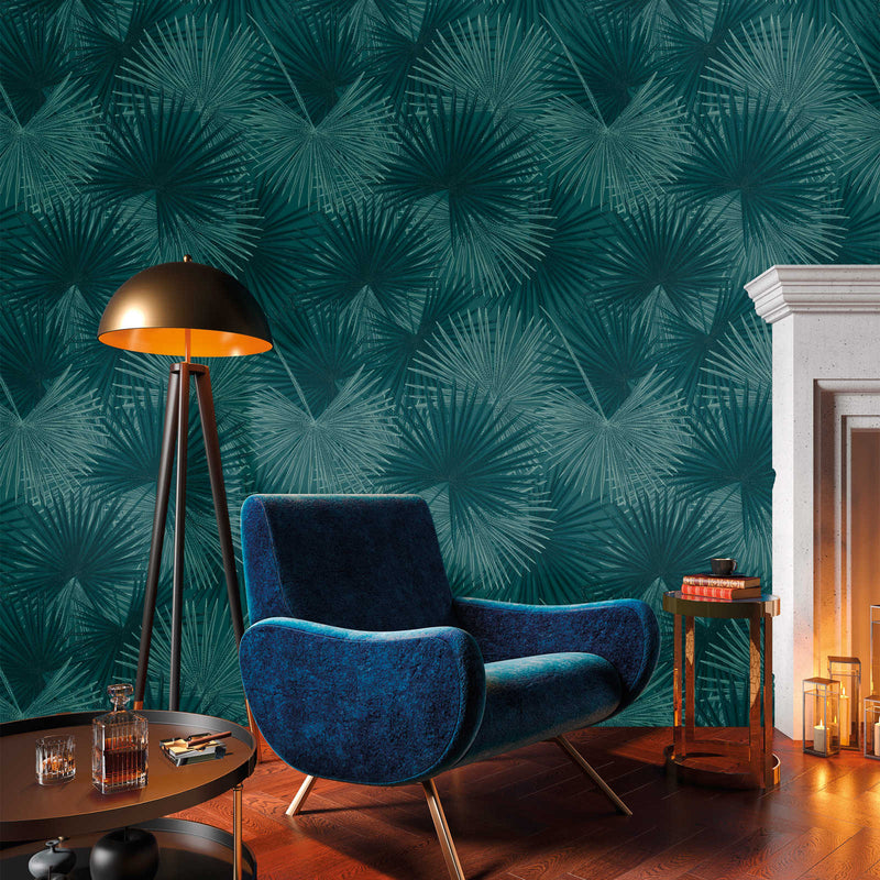 Non-woven wallpaper with large leaves, 1375241 AS Creation