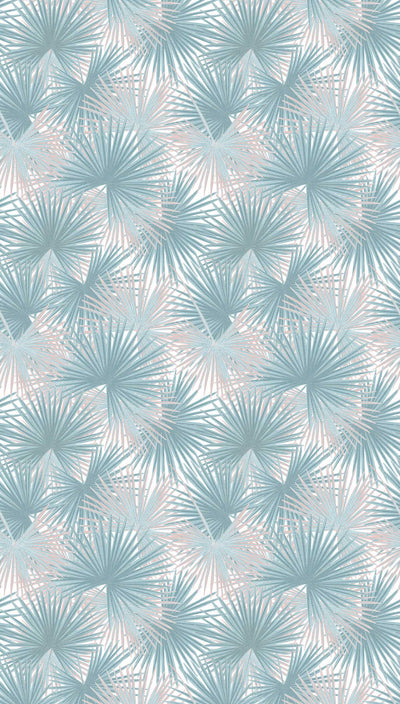 Флизелиновые  Обои с крупными листьями в голубых тонах, 1375243 AS Creation
