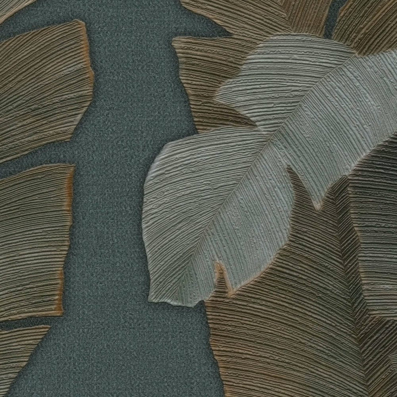 Flizeline tapeet suurte tumedate palmilehtedega, 1375767 AS Creation