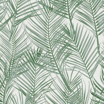 Flizelino tapetai su dideliais palmių lapais: žalias, 1372355 AS Creation