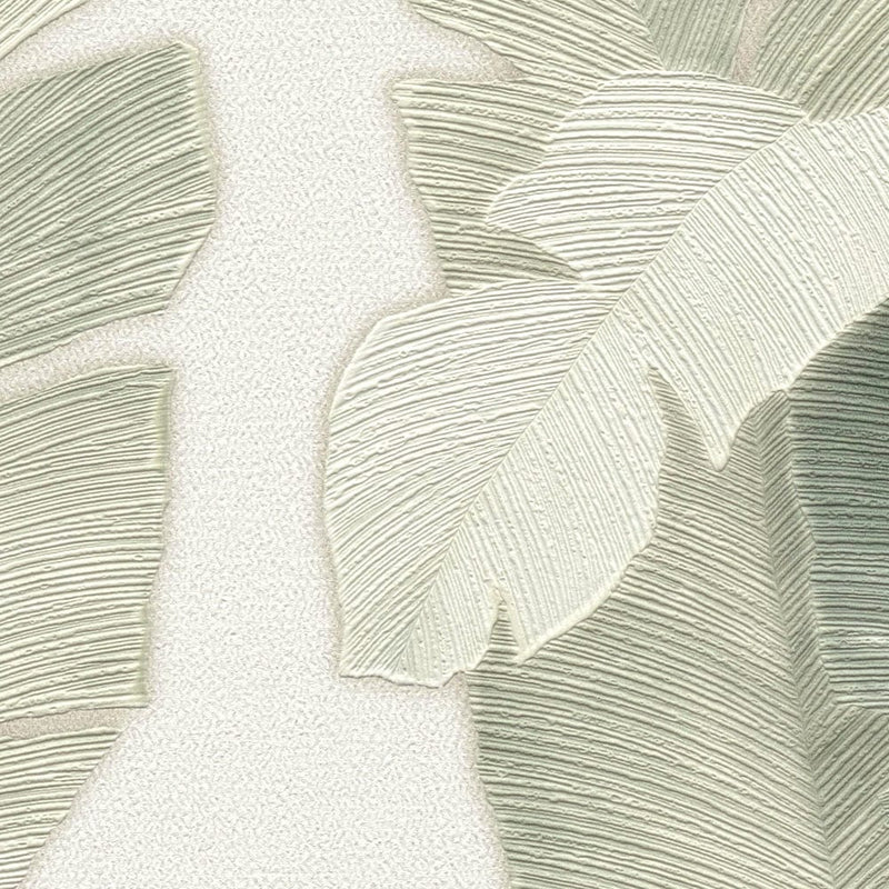 Flizeline tapetti palmunlehdillä vaaleanvihreä, 1375770 AS Creation