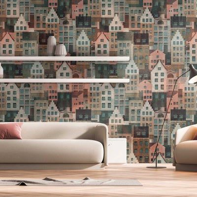 Non-woven wallpaper with city pattern (multicoloured), 1375216 AS Creation