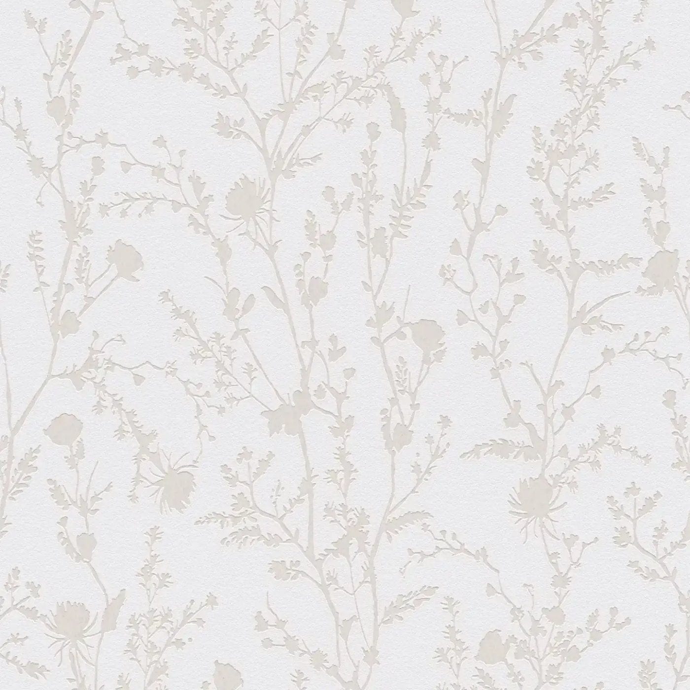 Flizelīna tapetes ar rotaļīgu ziedu rakstu - gaiši pelēkā krāsā - 395462 AS Creation