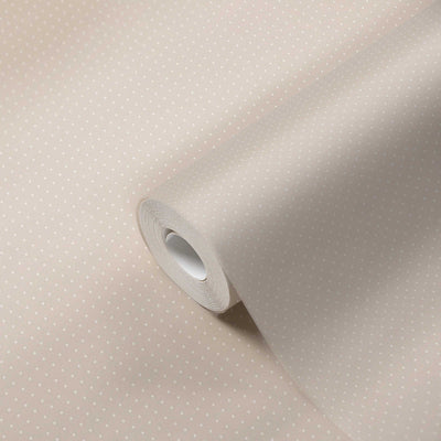 Non-Woven wallpapers with fine dots: beige, 1373060 AS Creation