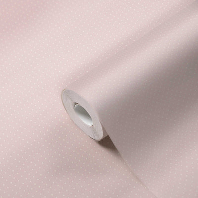 Non-Woven wallpapers with fine dots: pink, 1373057 AS Creation