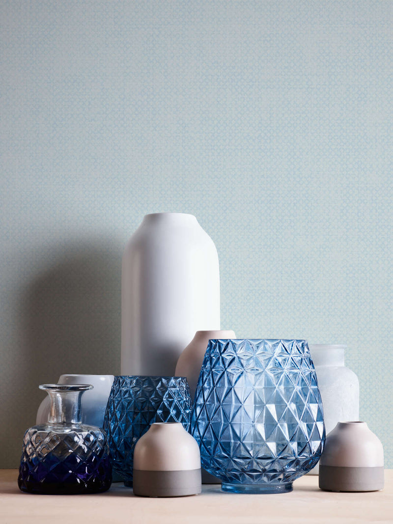 Non-Woven wallpapers with fine texture: blue, white - 1373031 AS Creation