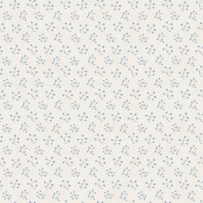 Flizelīna tapetes ar smalku ziedu rakstu: baltā, zilā - 1373125 AS Creation