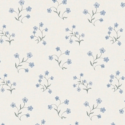 Fliseliin tapeet õrna lillemustriga: valge, sinine - 1373125 AS Creation