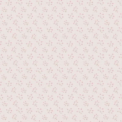 Non-Woven wallpapers with delicate floral pattern: pink - 1373127 AS Creation