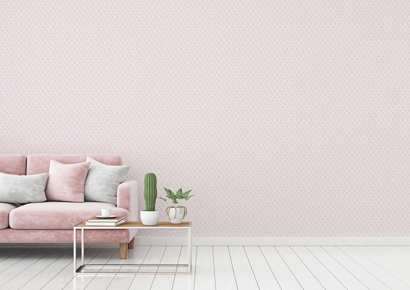 Non-Woven wallpapers with delicate floral pattern: pink - 1373127 AS Creation