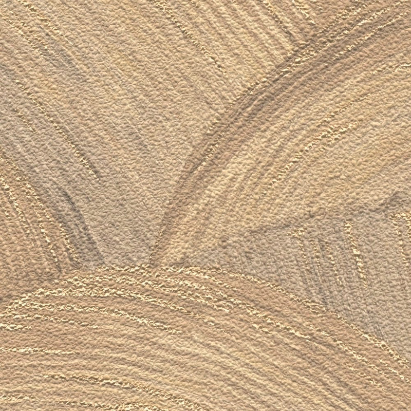 Флизелиновые  Обои с блестящим волнообразным рисунком в коричневых, золотых тонах - 1373616 AS Creation