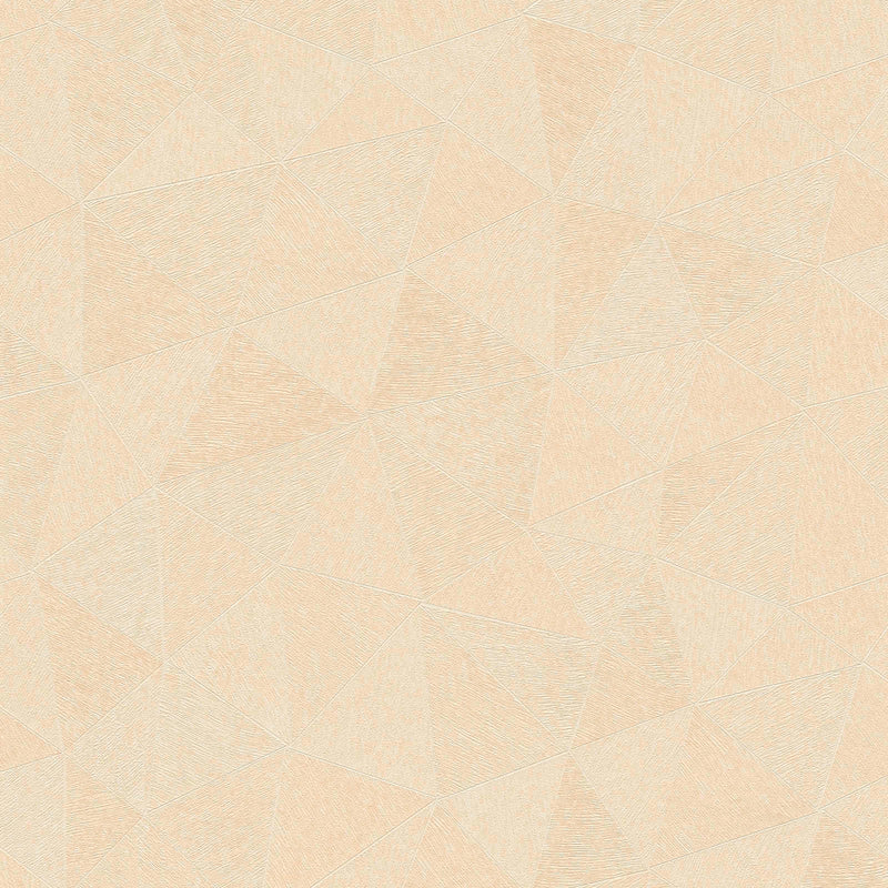 Non-woven Wallpaper with triangular pattern in beige, 1374175 AS Creation
