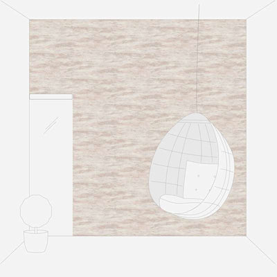Non-Woven wallpapers with light wavy pattern and shimmer effect, beige, 1372413 AS Creation