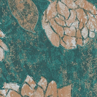 Flizelīna tapetes ar ziedu rakstu un spīduma efektu - zaļā, 1372156 AS Creation