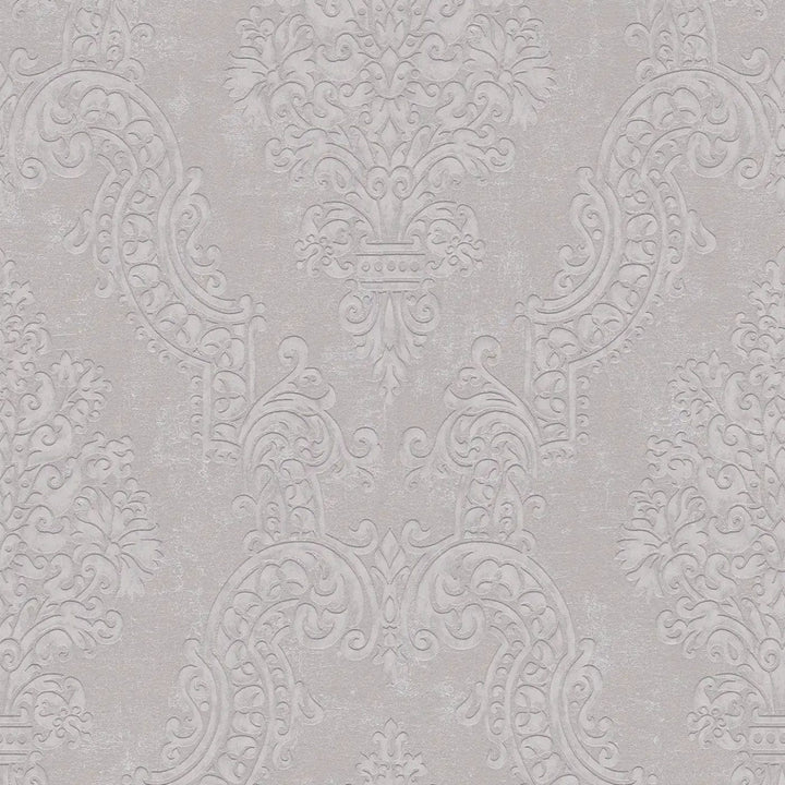 Flizelīna tapetes baroka stilā taupe/pelēkā krāsā ar mirdzuma efektu – Mūsdienīga elegance | 1410530 AS Creation